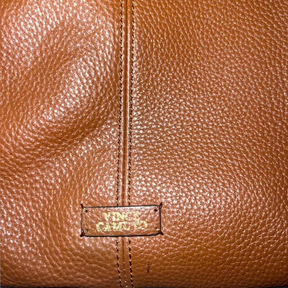 Vince Camuto Brown Woven Leather Crossbody - Picture 6 of 8